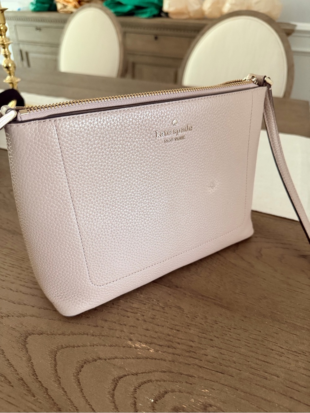 kate spade Pebbled Leather Crossbody Bag in Light gray - Picture 1 of 4
